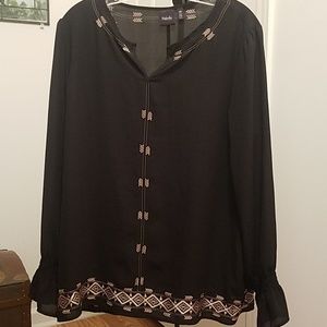 Black & Tan top
